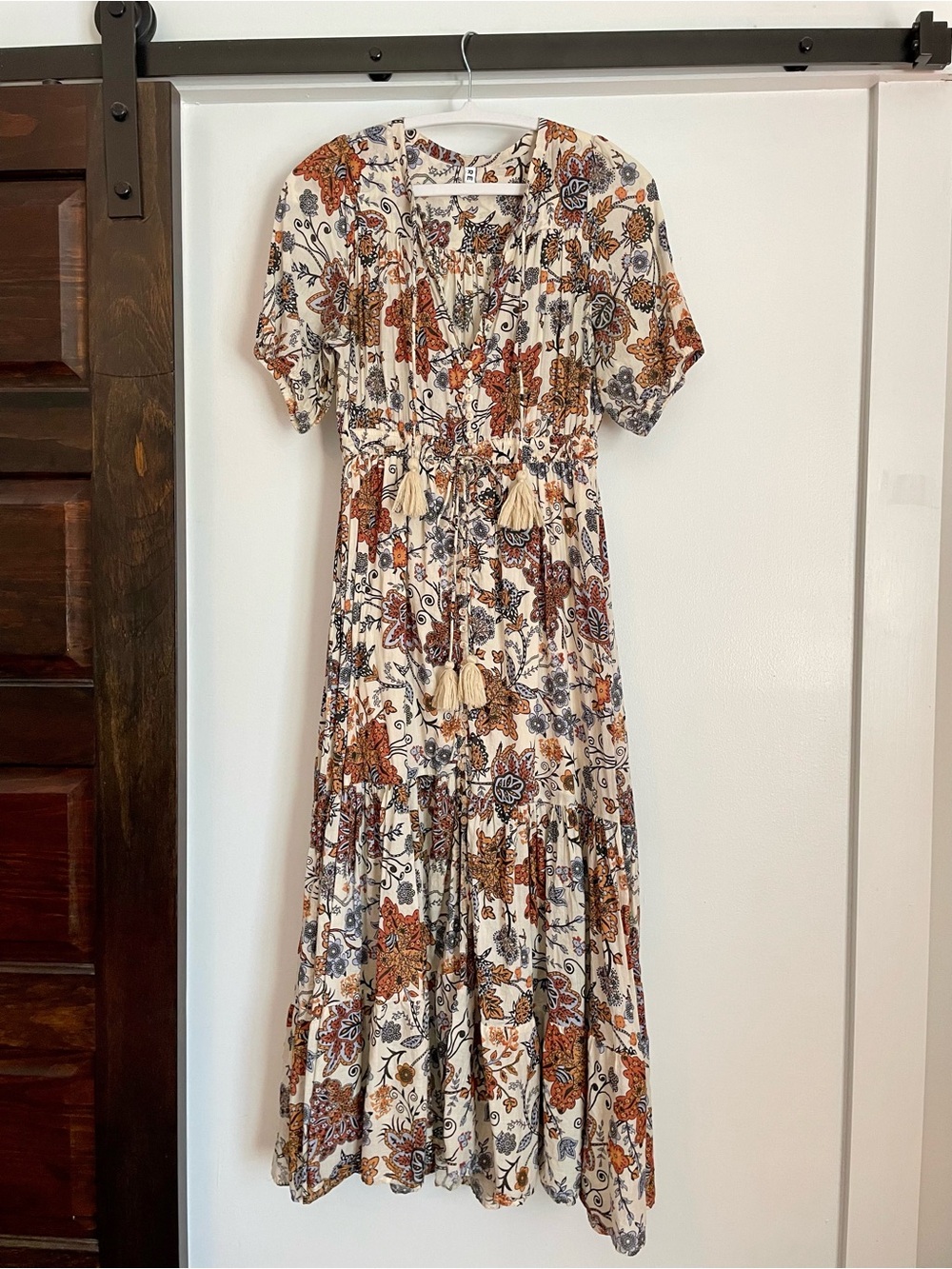 Revel Short Sleeve Floral Cotton Maxi Dress